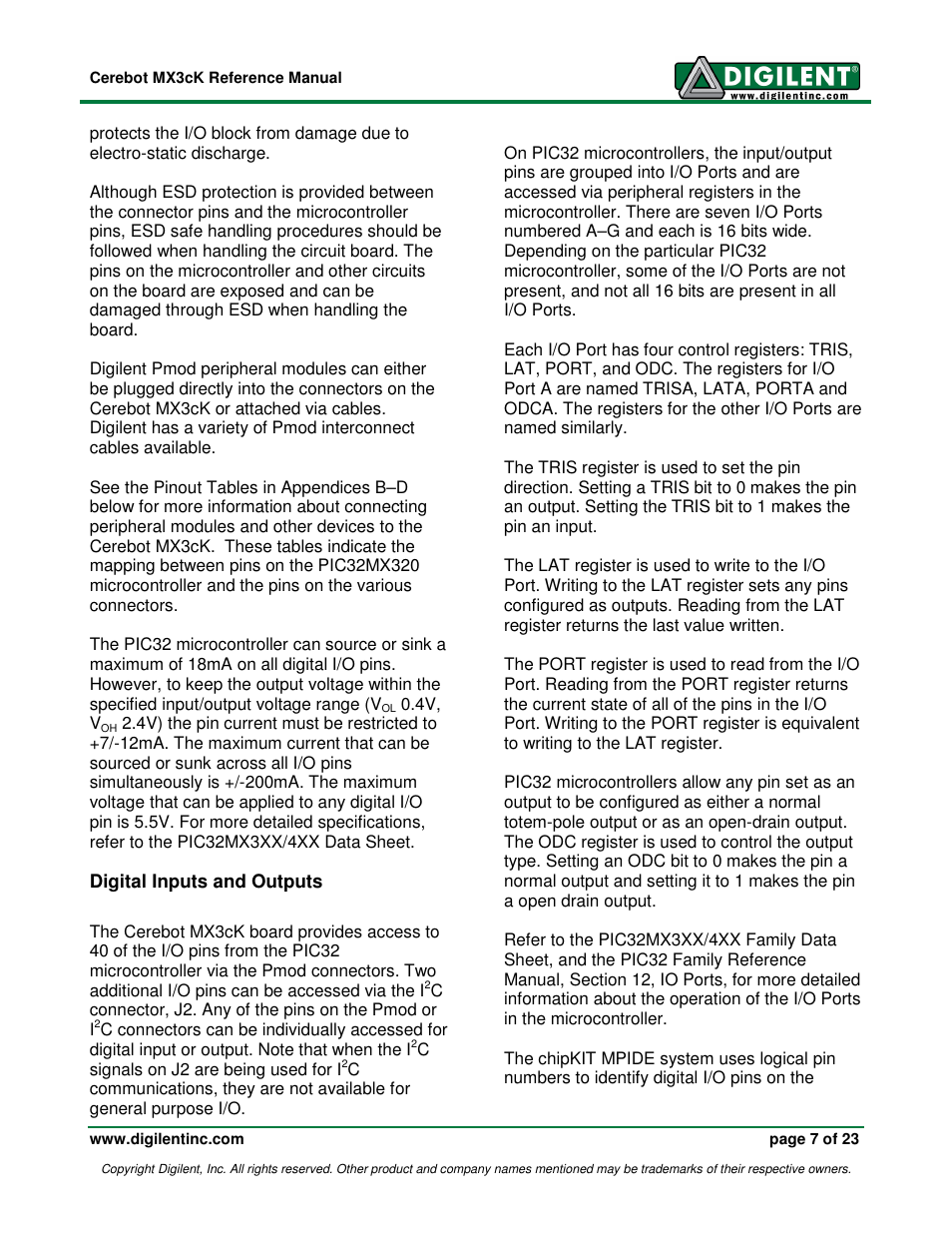 Digilent MX3cK User Manual | Page 7 / 23