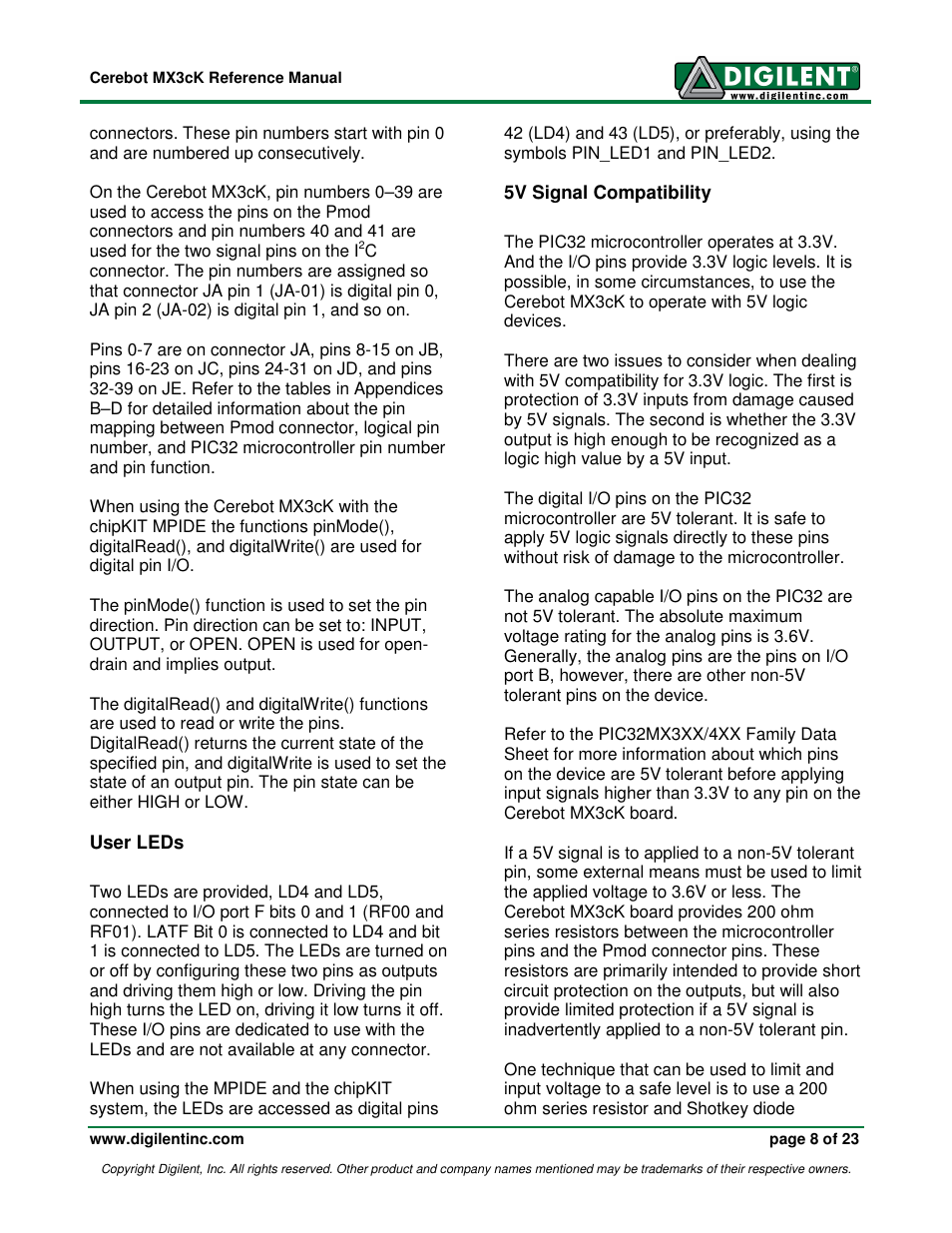 Digilent MX3cK User Manual | Page 8 / 23