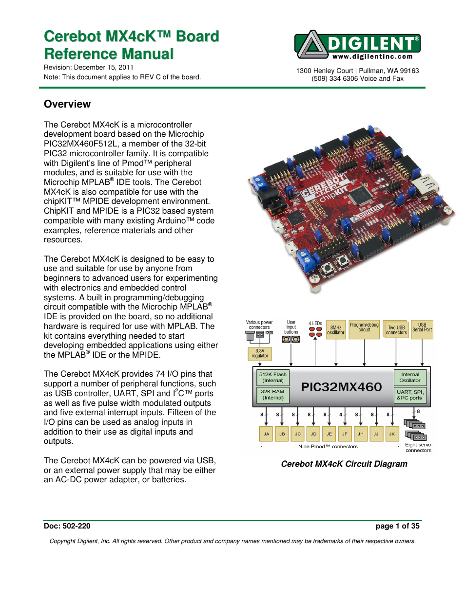 Digilent MX4cK User Manual | 35 pages