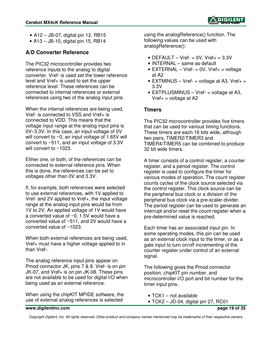 Digilent MX4cK User Manual | Page 19 / 35