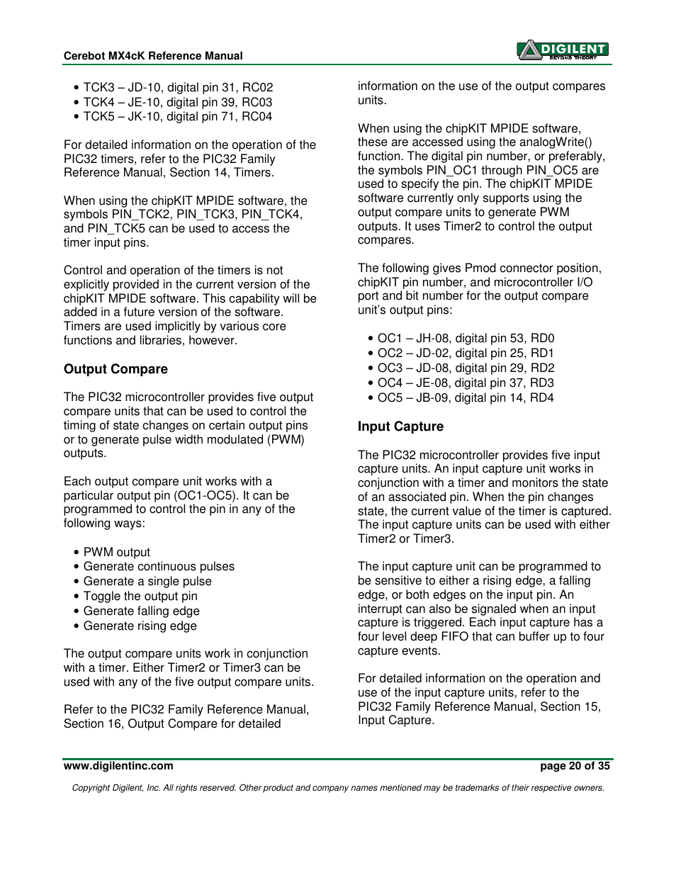 Digilent MX4cK User Manual | Page 20 / 35