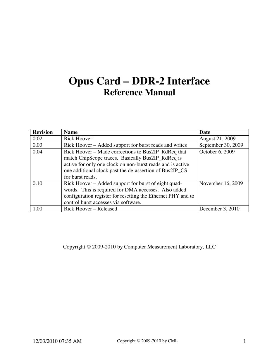 Digilent DDR-2 Opus Card User Manual | 22 pages