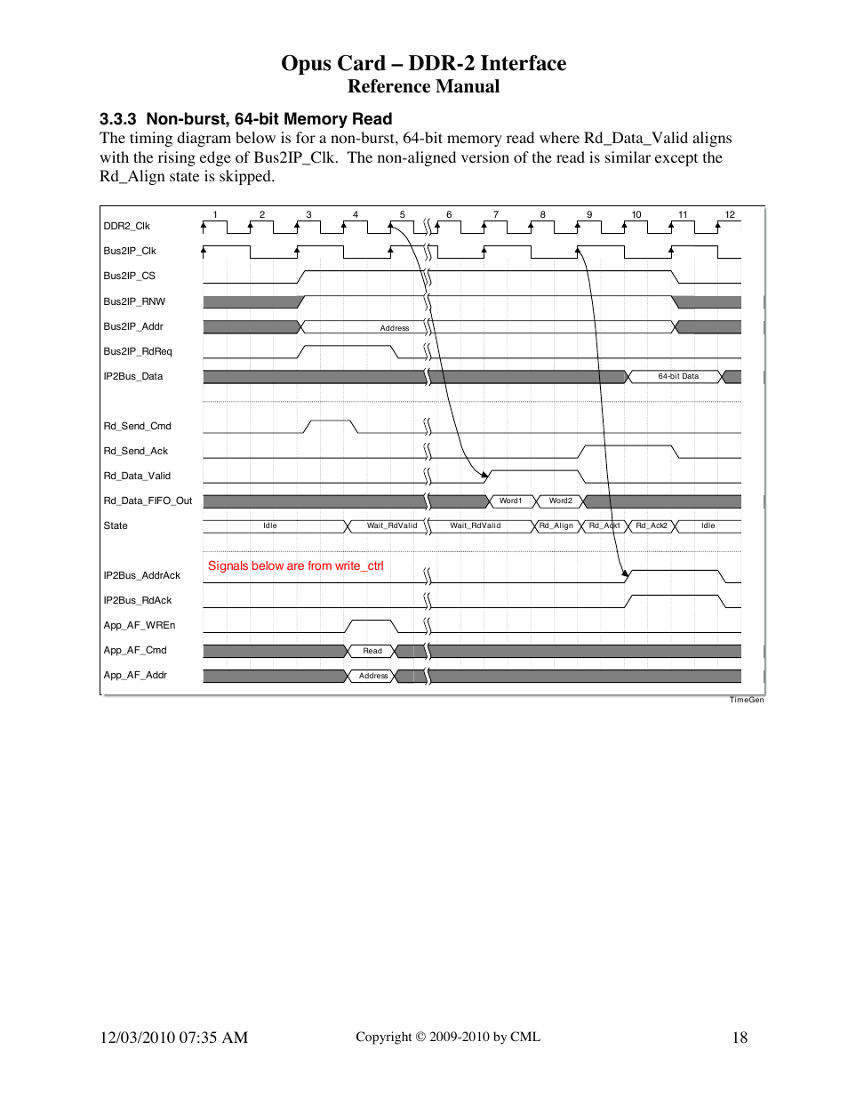 Opus card – ddr-2 interface, Reference manual | Digilent DDR-2 Opus Card User Manual | Page 18 / 22