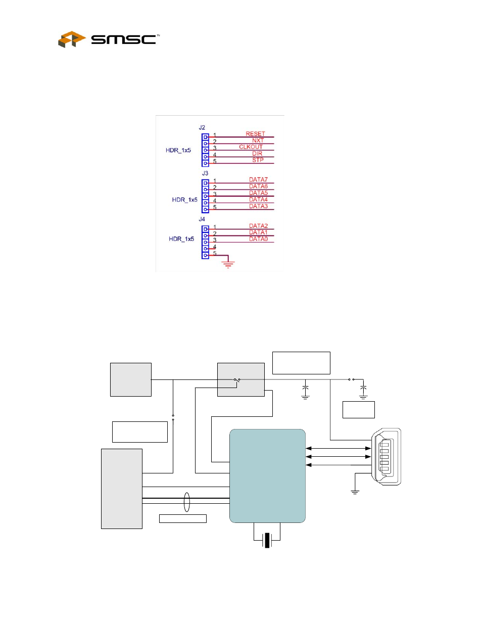 6 ulpi signal test points, 7 block diagram, Usb otg connector | 3x13 header | Digilent EVB-USB3300-XLX User Manual | Page 4 / 6