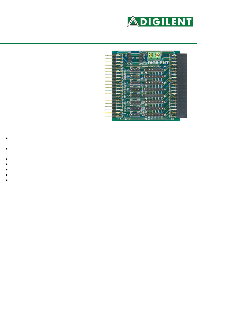 Digilent Modular Interface Board User Manual | 2 pages