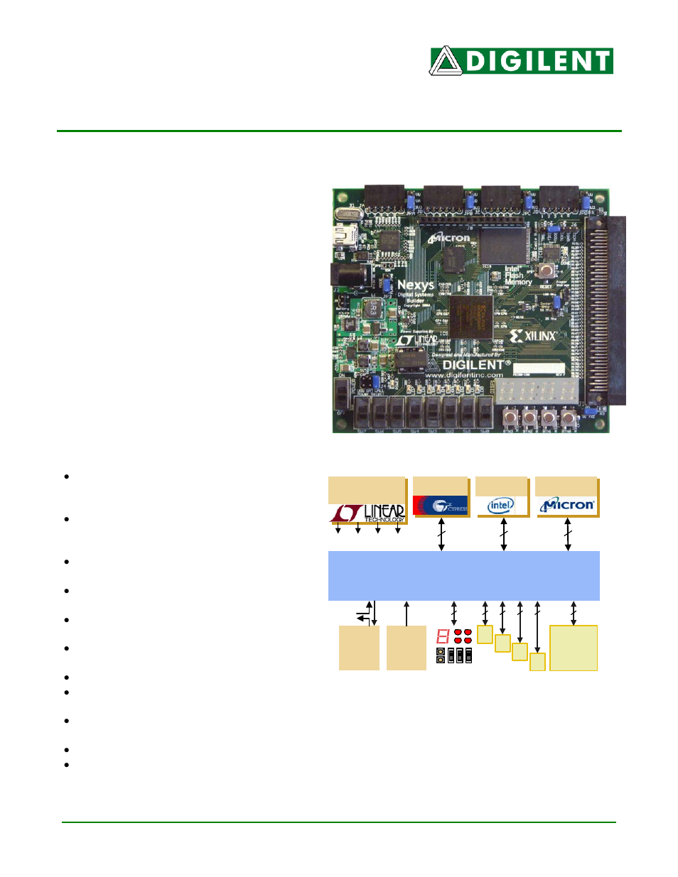 Digilent Nexys Board User Manual | 10 pages