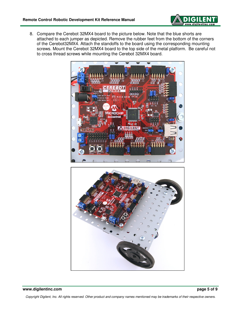 Digilent Robotic Development Kit - Remote User Manual | Page 5 / 9