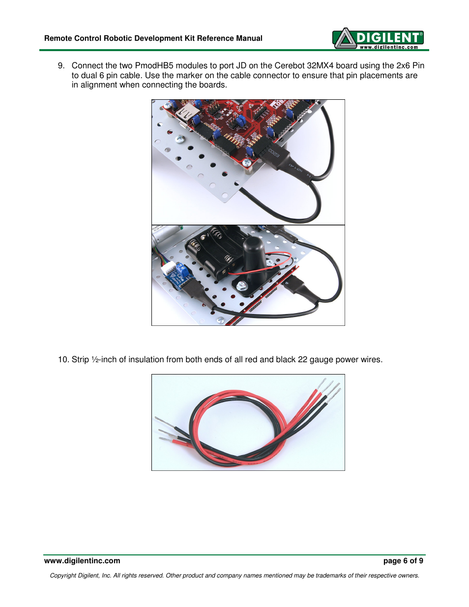 Digilent Robotic Development Kit - Remote User Manual | Page 6 / 9