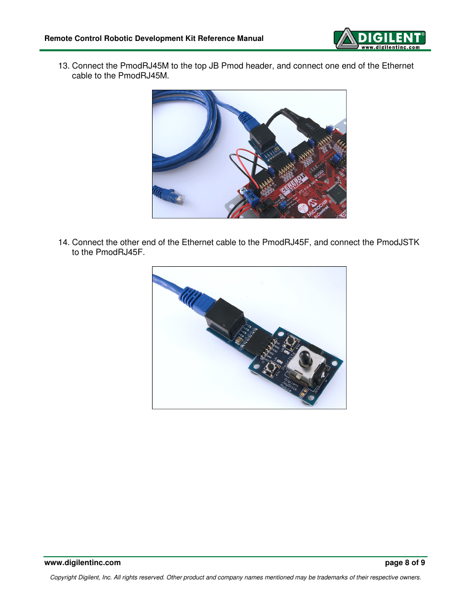 Digilent Robotic Development Kit - Remote User Manual | Page 8 / 9