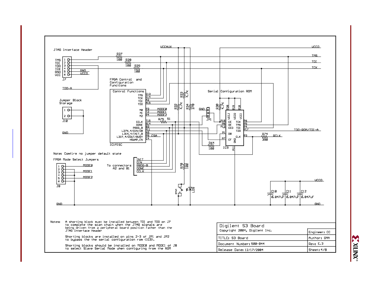 Figure a-4, Jumper jp1 | Digilent 410-044-10P-KIT User Manual | Page 57 / 64