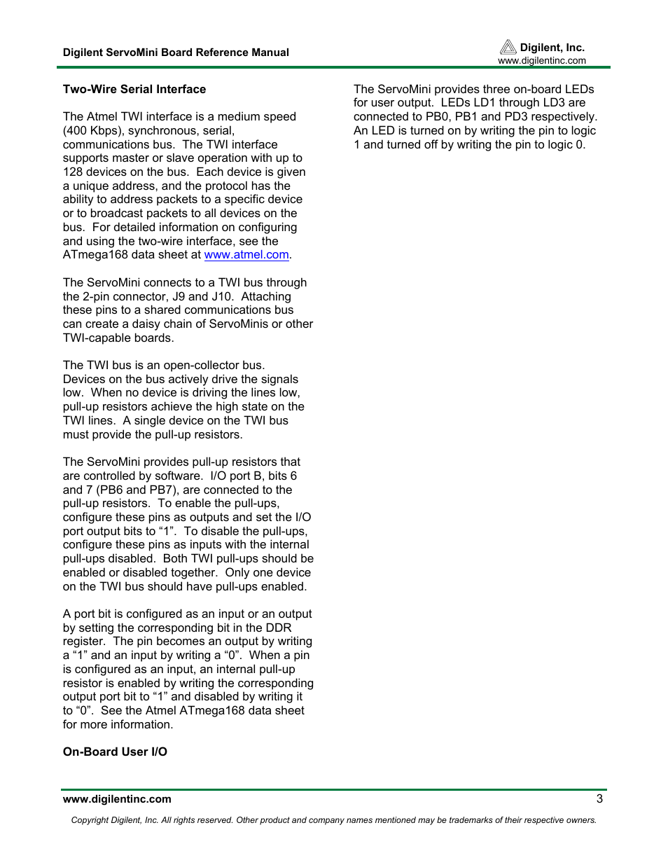Digilent ServoMini User Manual | Page 3 / 4