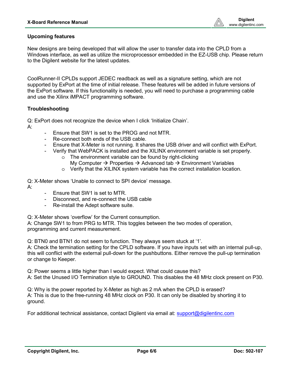 Digilent X-Board User Manual | Page 6 / 6