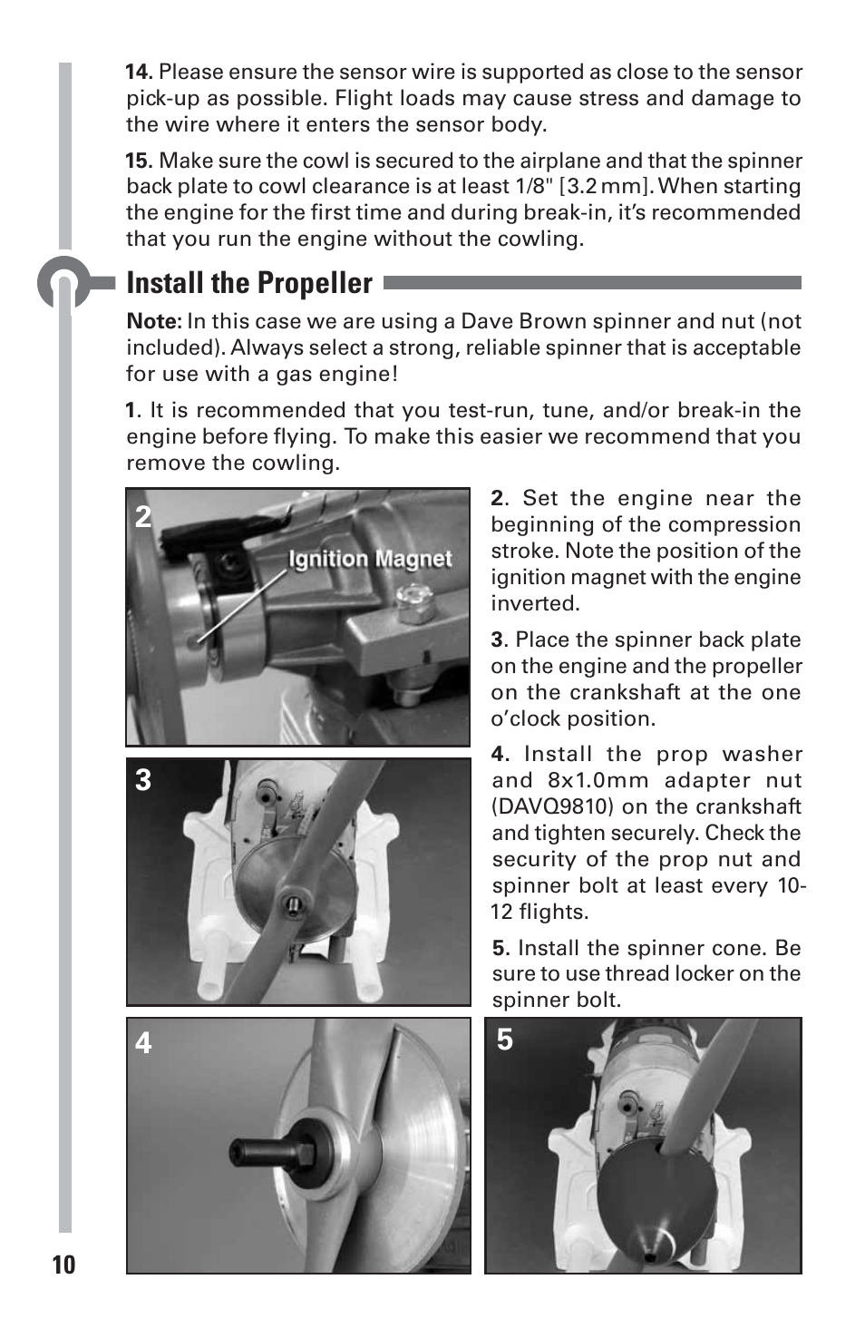 Install the propeller | DLE 20RA User Manual | Page 10 / 24