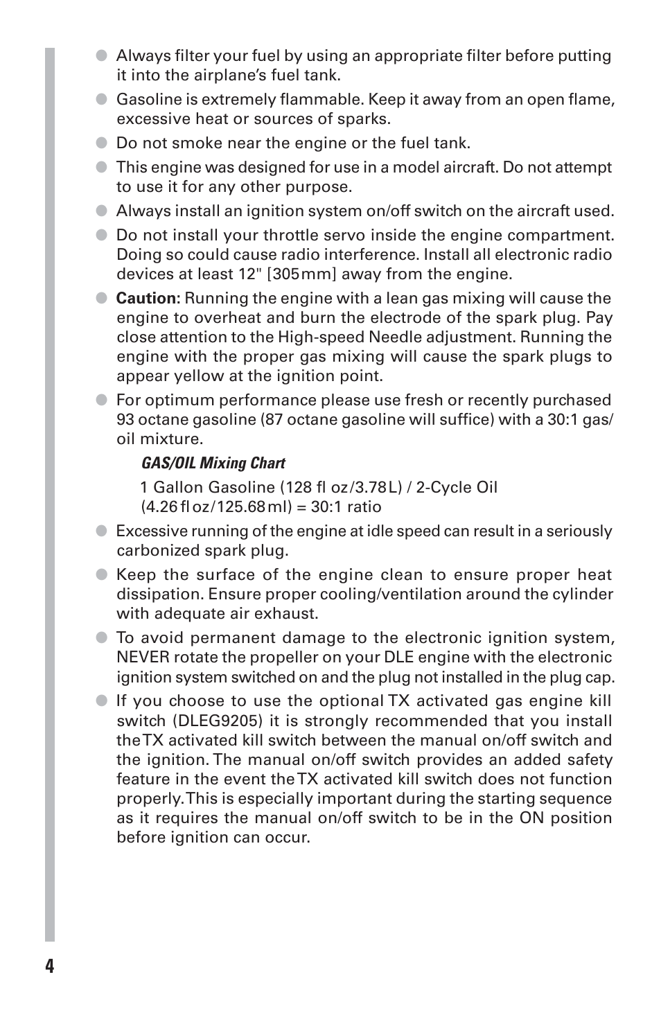 DLE 20RA User Manual | Page 4 / 24