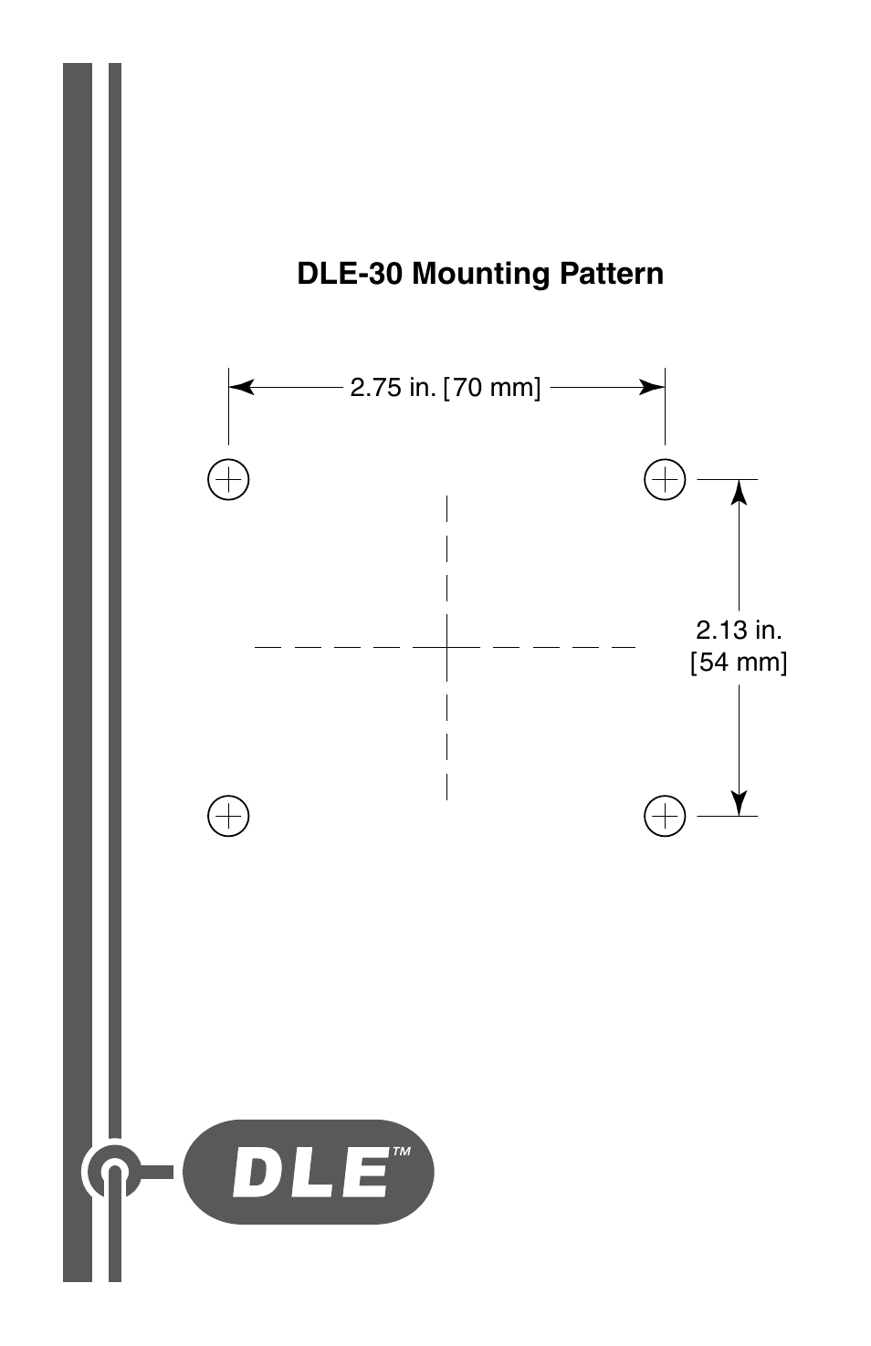 Dle-30 mounting pattern | DLE 30 User Manual | Page 24 / 24