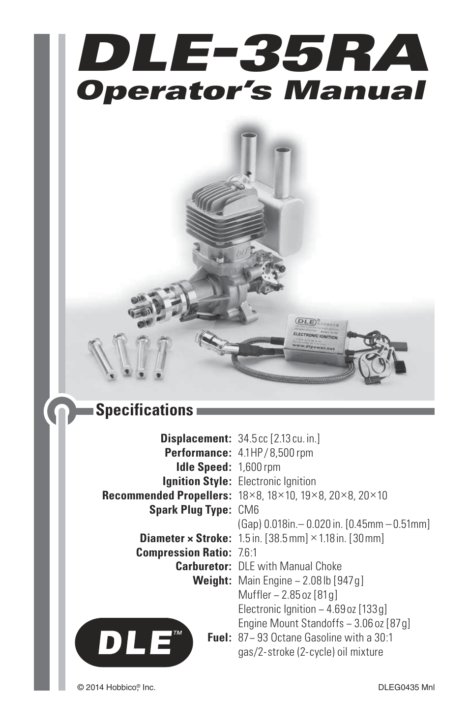 DLE 35RA User Manual | 24 pages