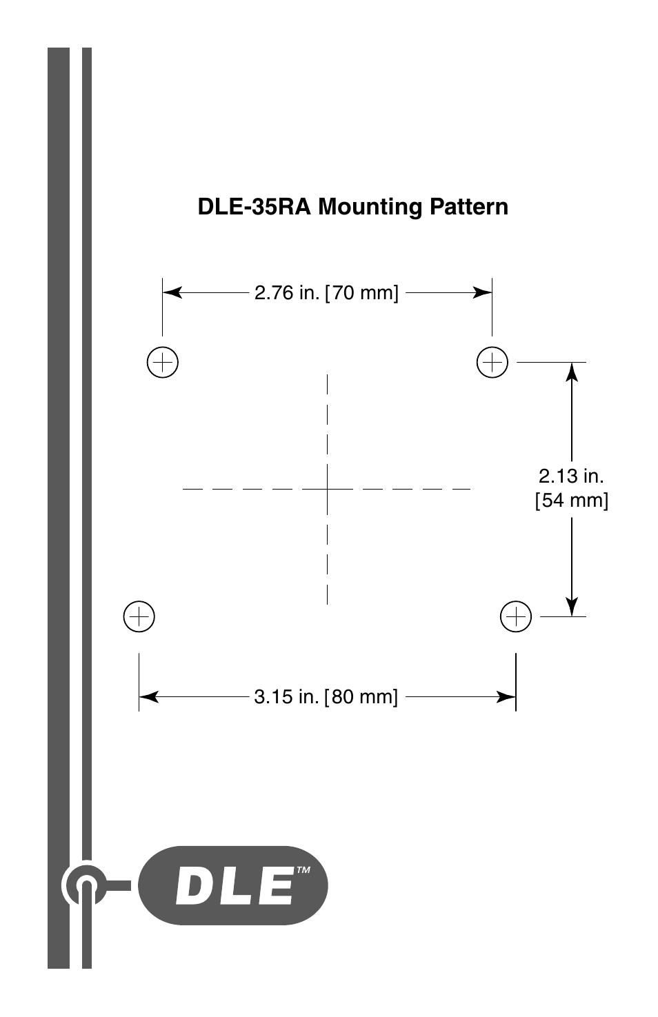 Dle-35ra mounting pattern | DLE 35RA User Manual | Page 24 / 24
