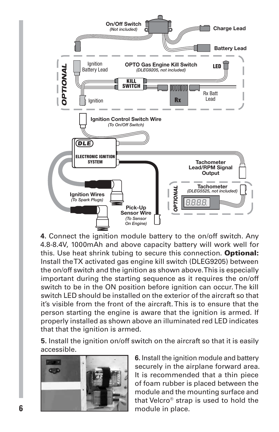Strap is used to hold the module in place | DLE 40 User Manual | Page 6 / 24