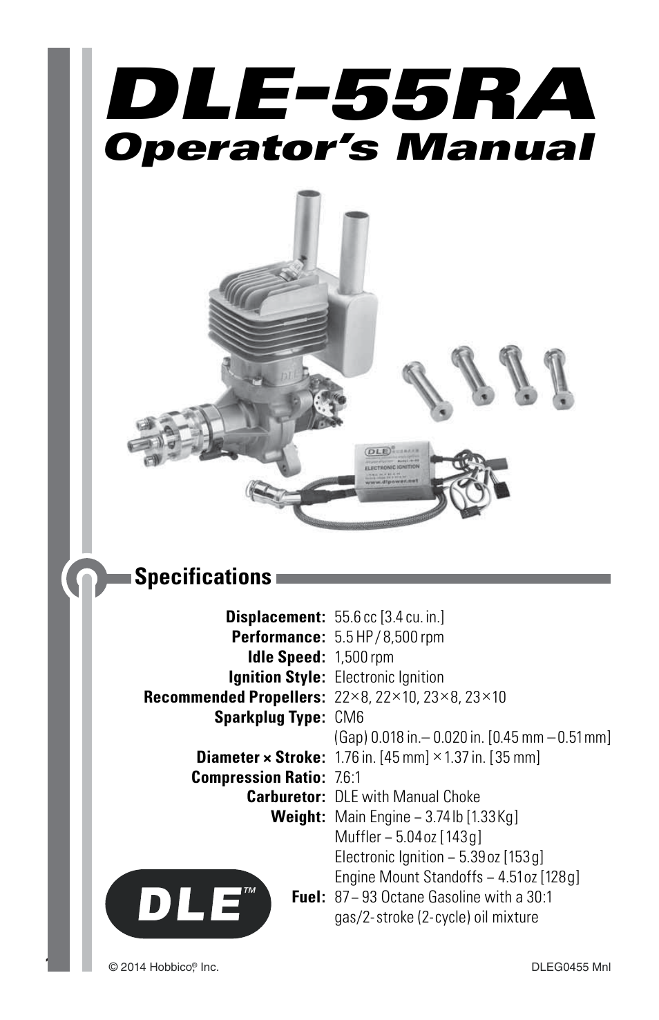 DLE 55RA User Manual | 24 pages