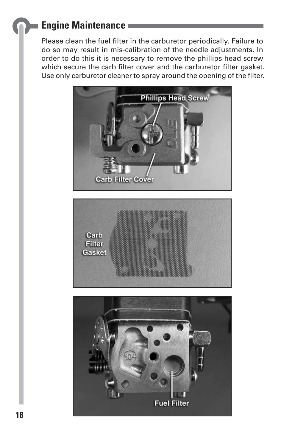 Engine maintenance | DLE 60 User Manual | Page 18 / 24