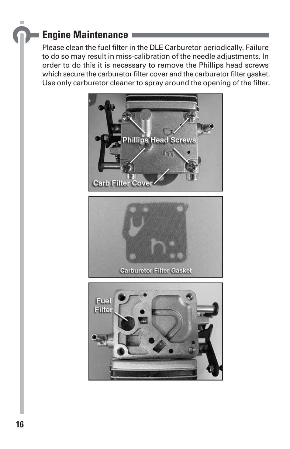 Engine maintenance | DLE 170 User Manual | Page 16 / 20