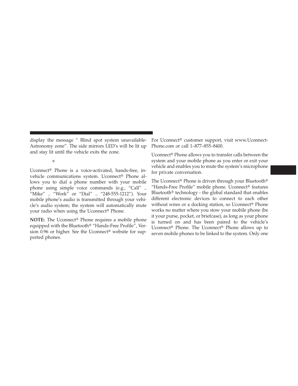 Uconnect phone — if equipped, Uconnect௡ phone — if equipped | Dodge 2013 Grand Caravan User Manual | Page 145 / 663