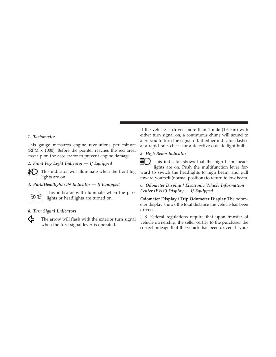 Instrument cluster descriptions | Dodge 2013 Grand Caravan User Manual | Page 308 / 663