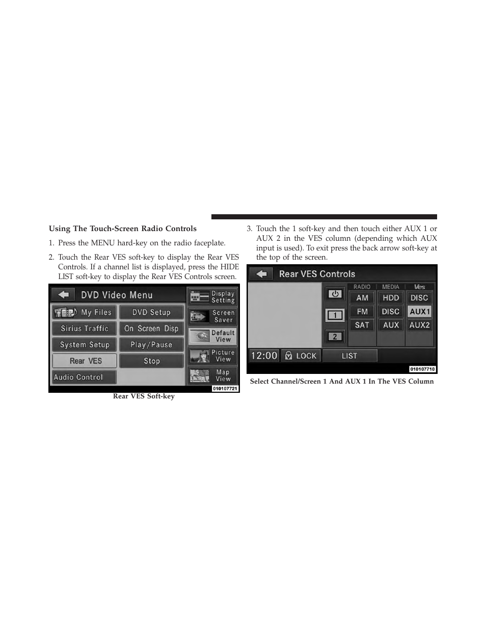 Using the touch-screen radio controls | Dodge 2013 Grand Caravan User Manual | Page 382 / 663