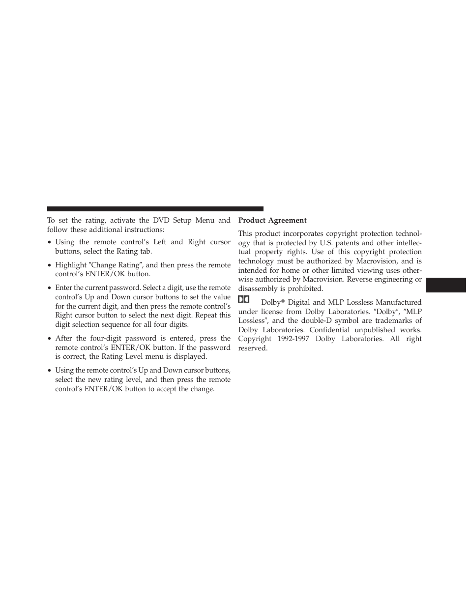 Product agreement | Dodge 2013 Grand Caravan User Manual | Page 415 / 663