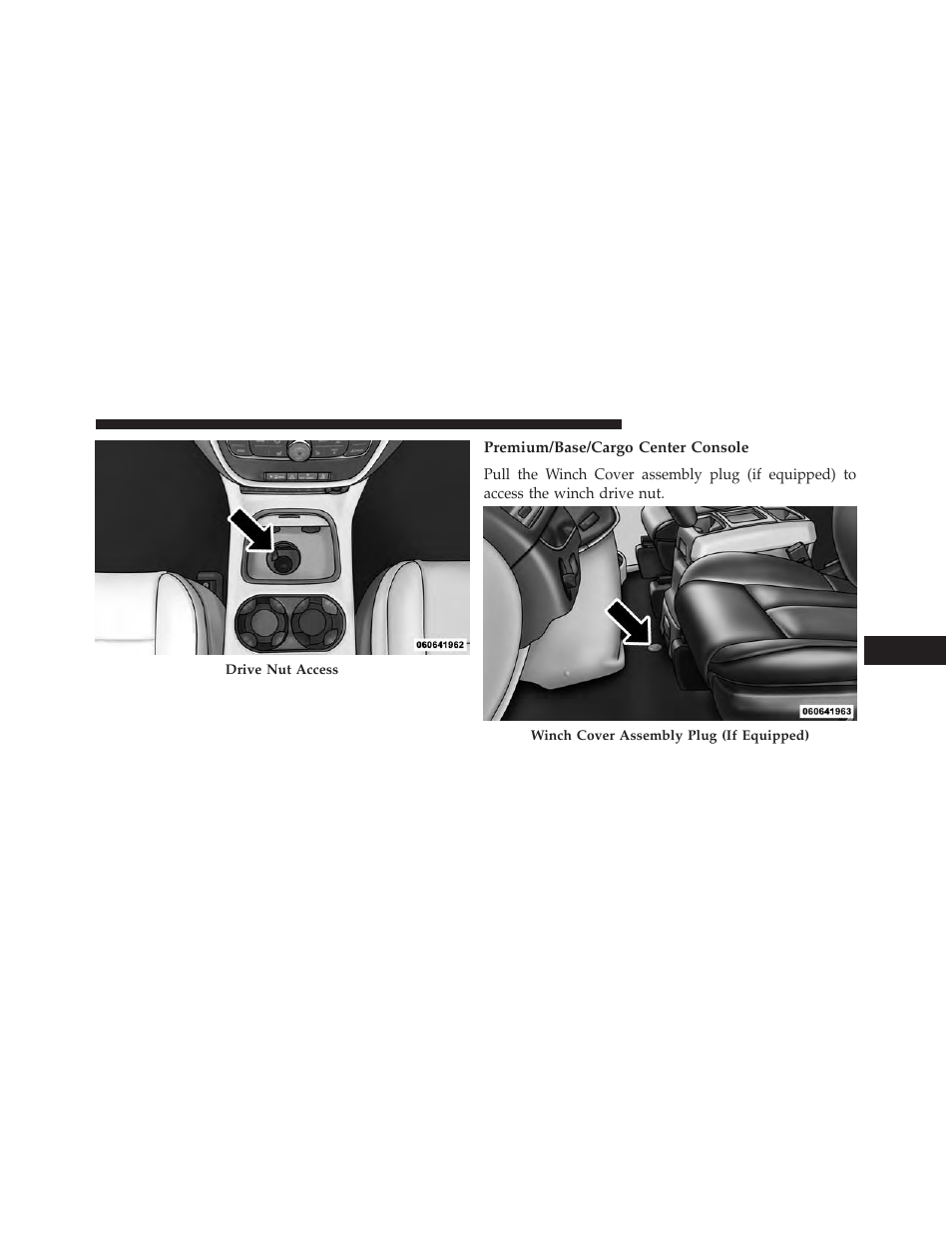 Premium/base/cargo center console | Dodge 2013 Grand Caravan User Manual | Page 549 / 663