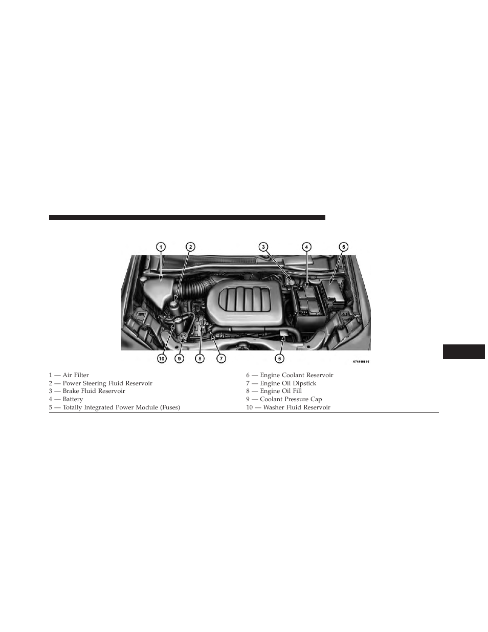 Engine compartment — 3.6l | Dodge 2013 Grand Caravan User Manual | Page 577 / 663