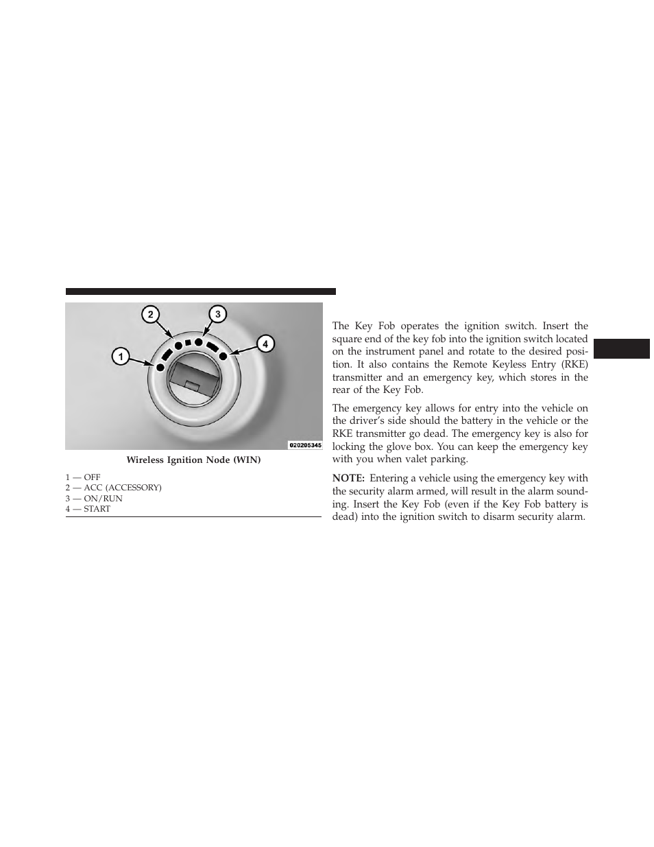 Key fob | Dodge 2013 Durango User Manual | Page 17 / 697