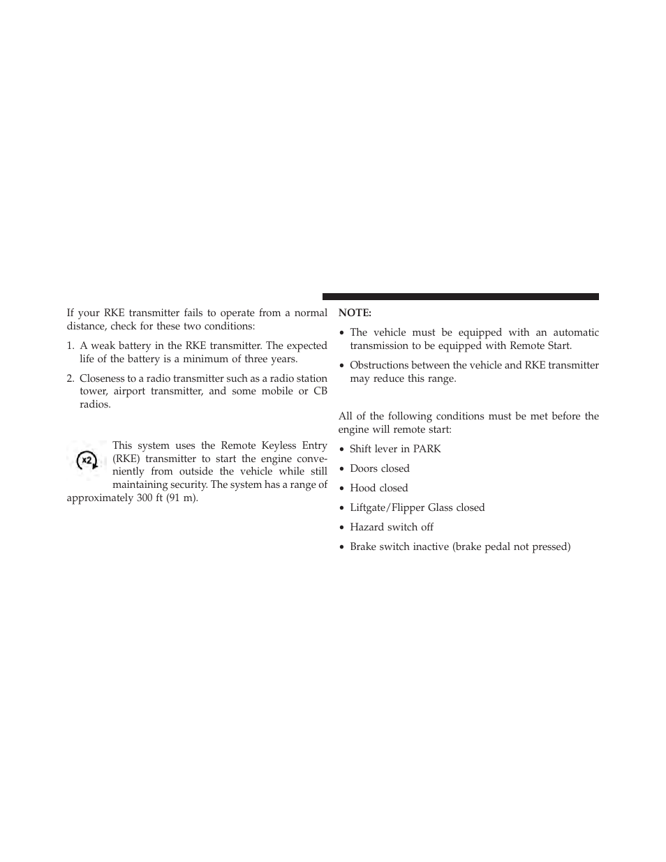 Remote starting system — if equipped, How to use remote start, Remote starting system | If equipped | Dodge 2013 Durango User Manual | Page 32 / 697