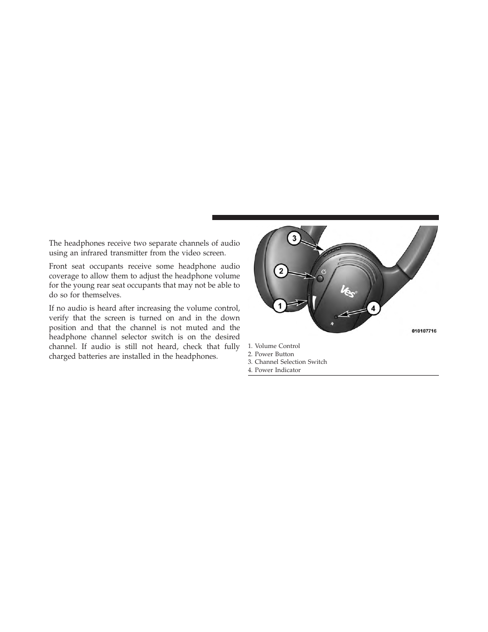 Headphones operation | Dodge 2013 Durango User Manual | Page 406 / 697