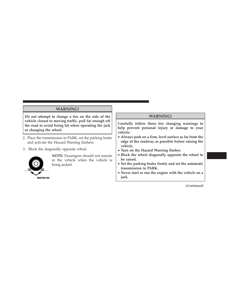 Jacking instructions | Dodge 2013 Durango User Manual | Page 585 / 697