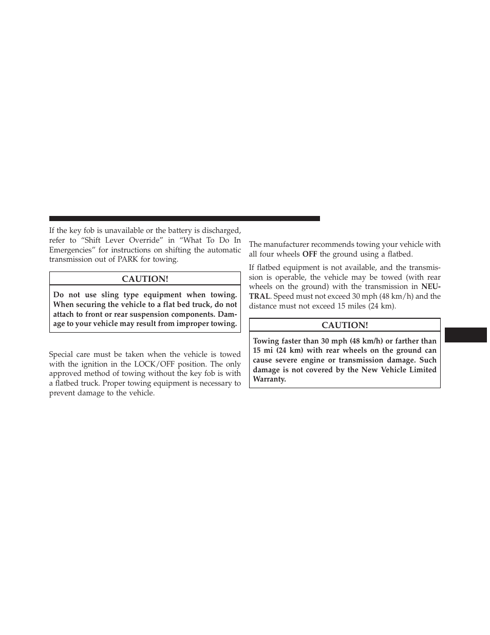 Without the key fob, Rear-wheel drive models | Dodge 2013 Durango User Manual | Page 603 / 697