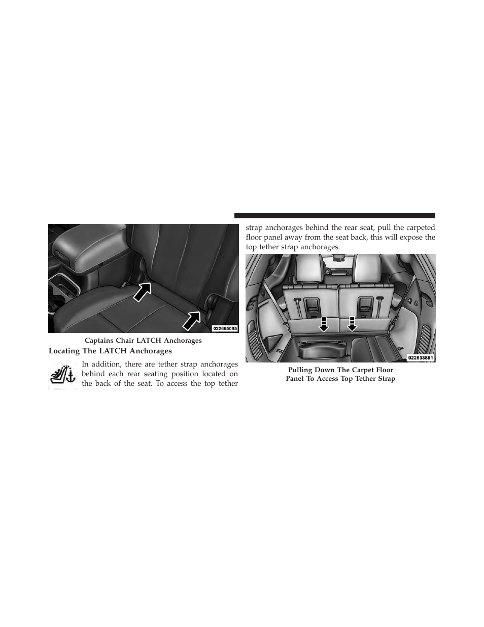 Locating the latch anchorages | Dodge 2013 Durango User Manual | Page 98 / 697