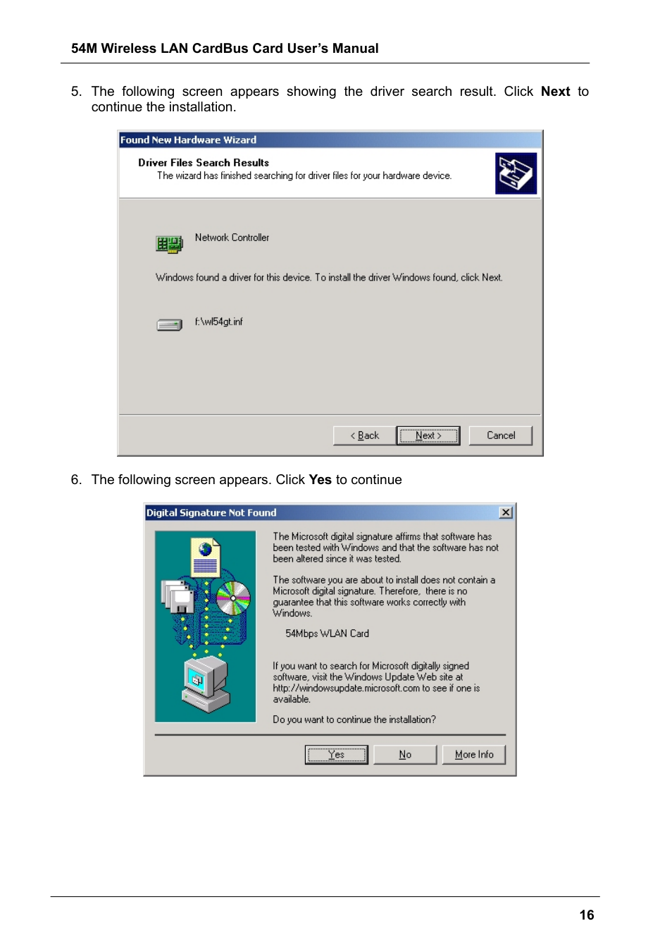 Boca Research Wireless LAN CardBus Card 54M User Manual | Page 16 / 40