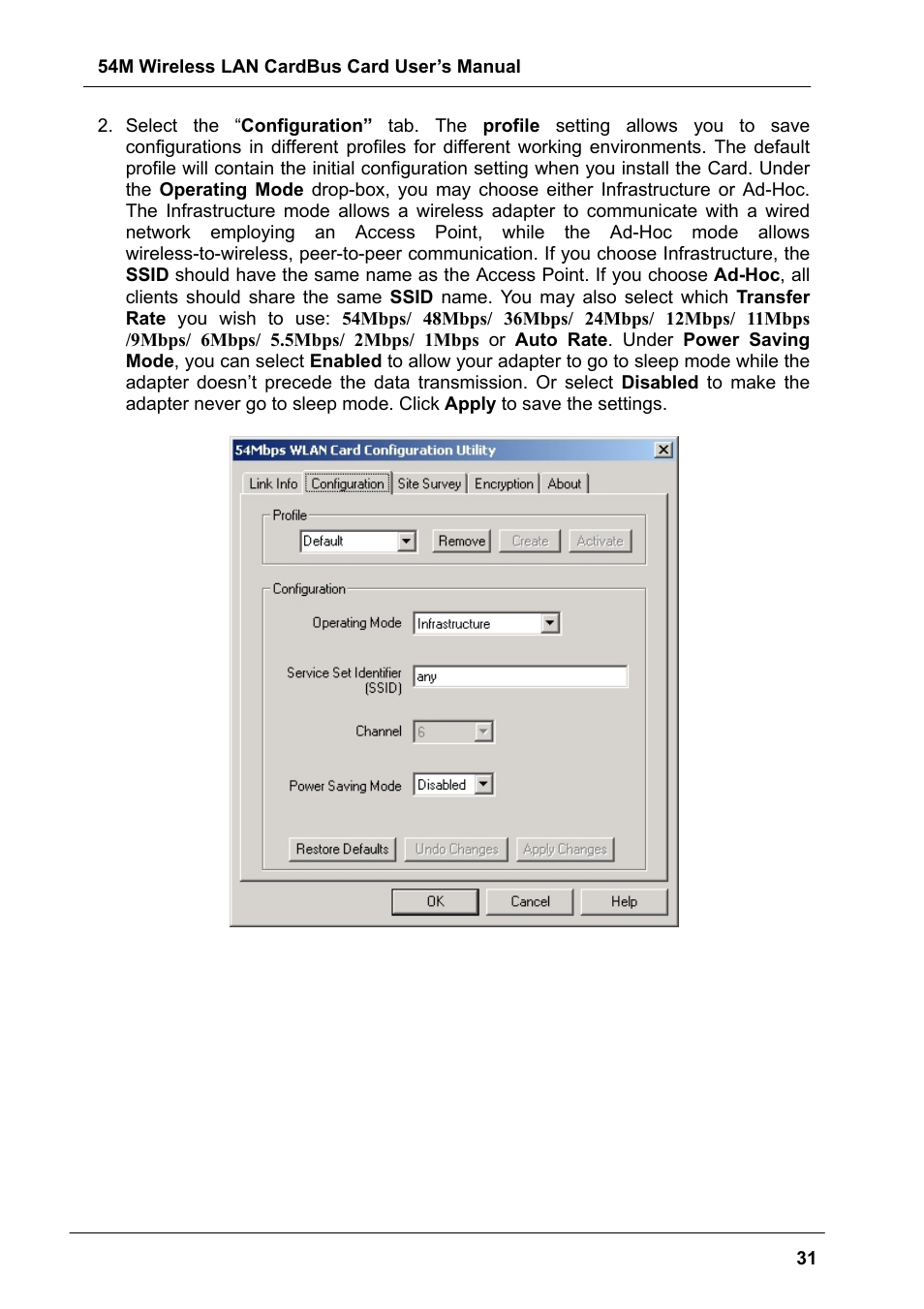 Boca Research Wireless LAN CardBus Card 54M User Manual | Page 31 / 40