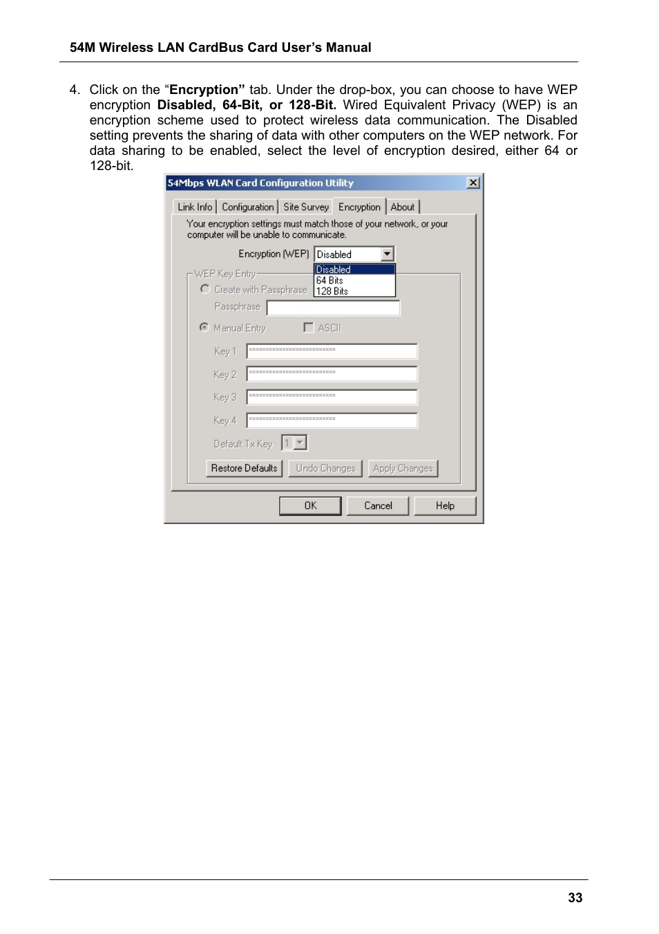 Boca Research Wireless LAN CardBus Card 54M User Manual | Page 33 / 40