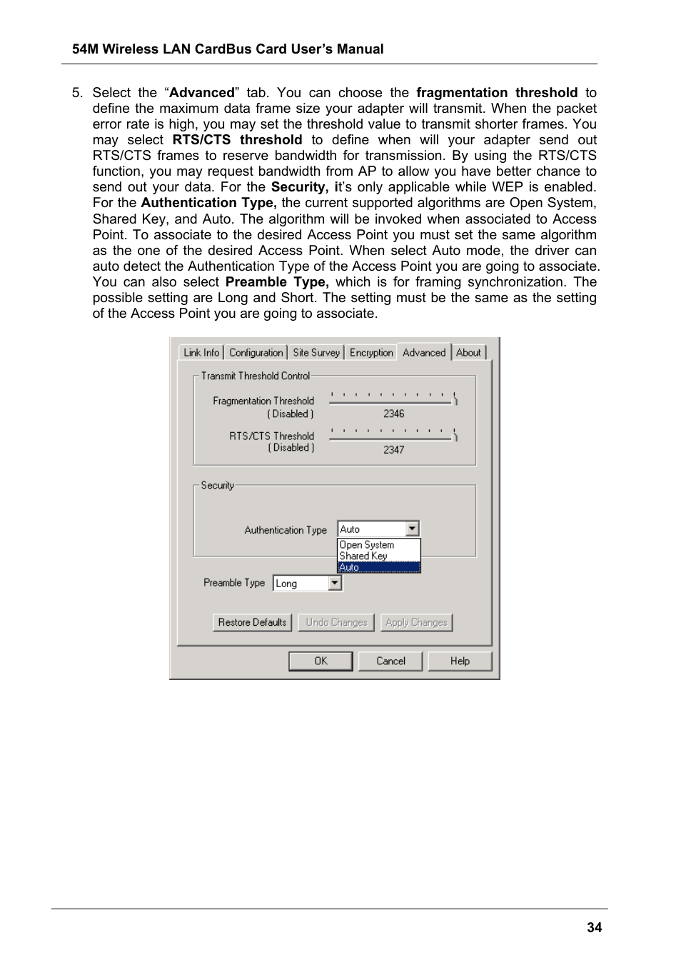 Boca Research Wireless LAN CardBus Card 54M User Manual | Page 34 / 40