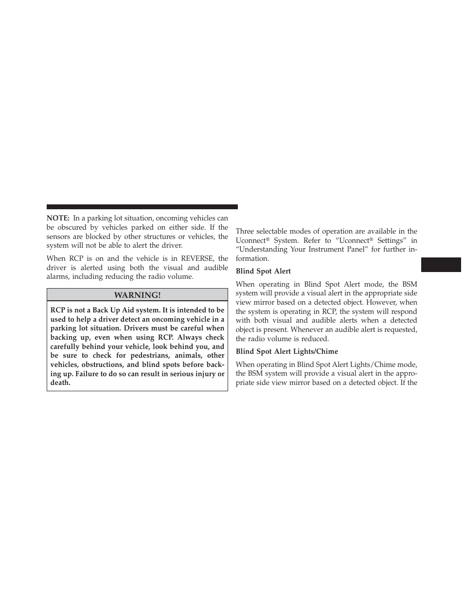 Modes of operation | Dodge 2013 Charger SRT8 User Manual | Page 125 / 587