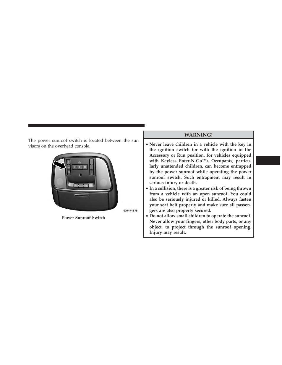 Power sunroof — if equipped | Dodge 2013 Charger SRT8 User Manual | Page 291 / 587