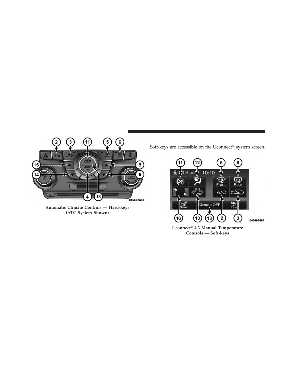 Soft-keys | Dodge 2013 Charger SRT8 User Manual | Page 370 / 587