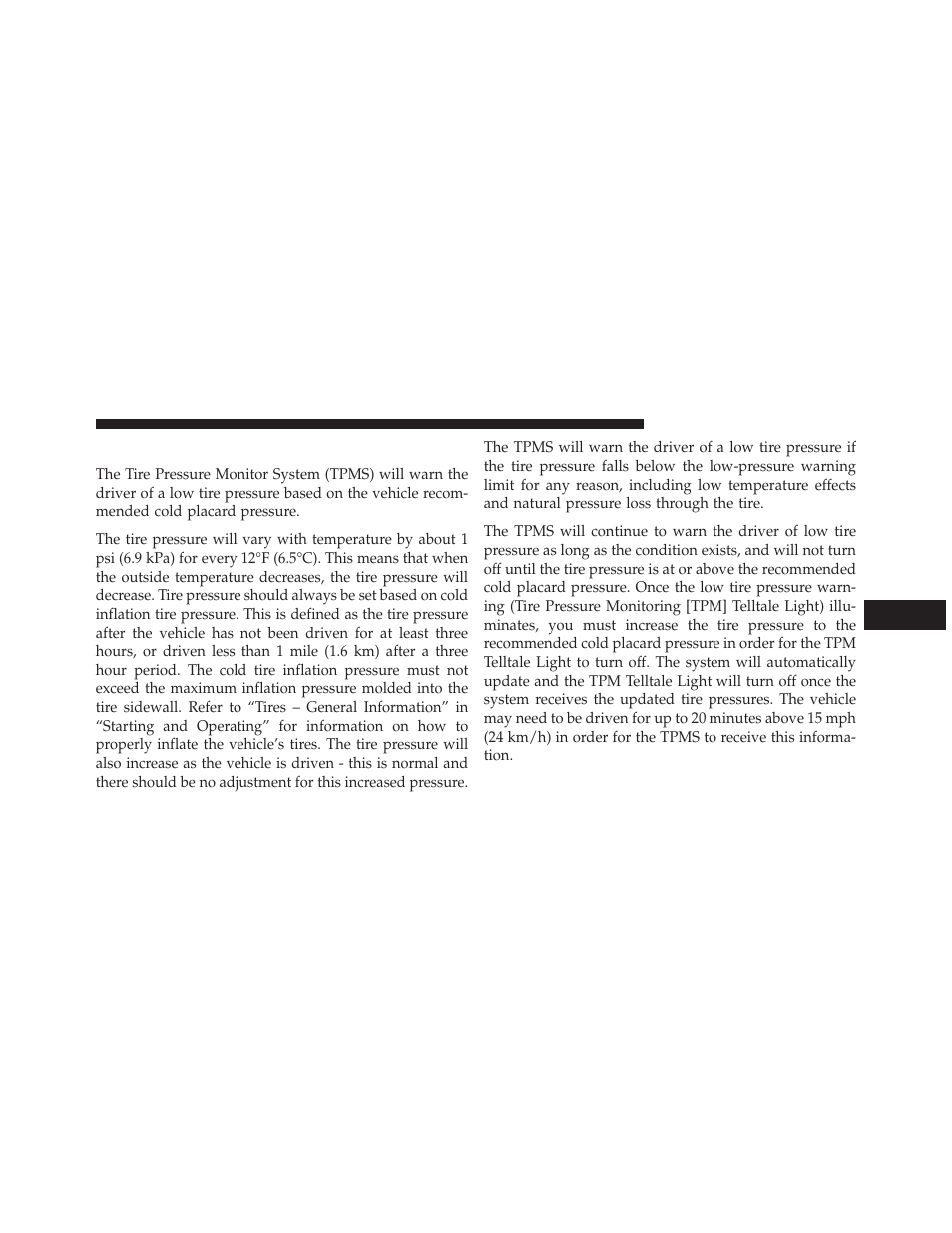 Tire pressure monitor system (tpms) | Dodge 2013 Charger SRT8 User Manual | Page 447 / 587