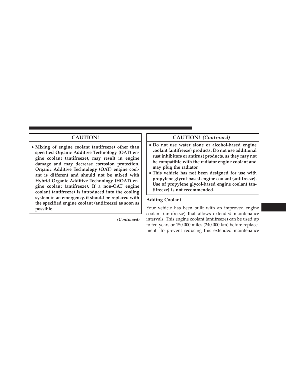 Adding coolant | Dodge 2013 Charger SRT8 User Manual | Page 507 / 587