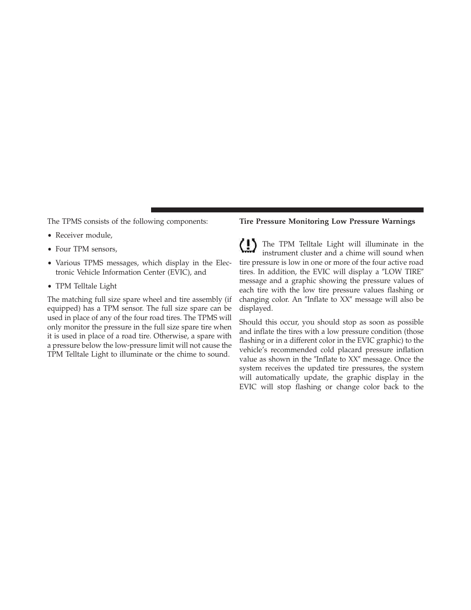 Tire pressure monitoring low pressure warnings | Dodge 2013 Charger User Manual | Page 468 / 622