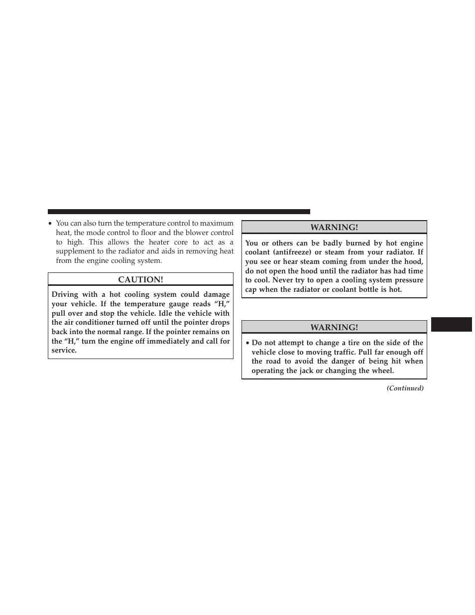 Jacking and tire changing | Dodge 2013 Charger User Manual | Page 501 / 622