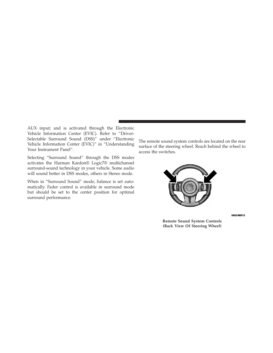 Steering wheel audio controls — if equipped, Steering wheel audio controls, If equipped | Dodge 2013 Challenger SRT8 User Manual | Page 274 / 512