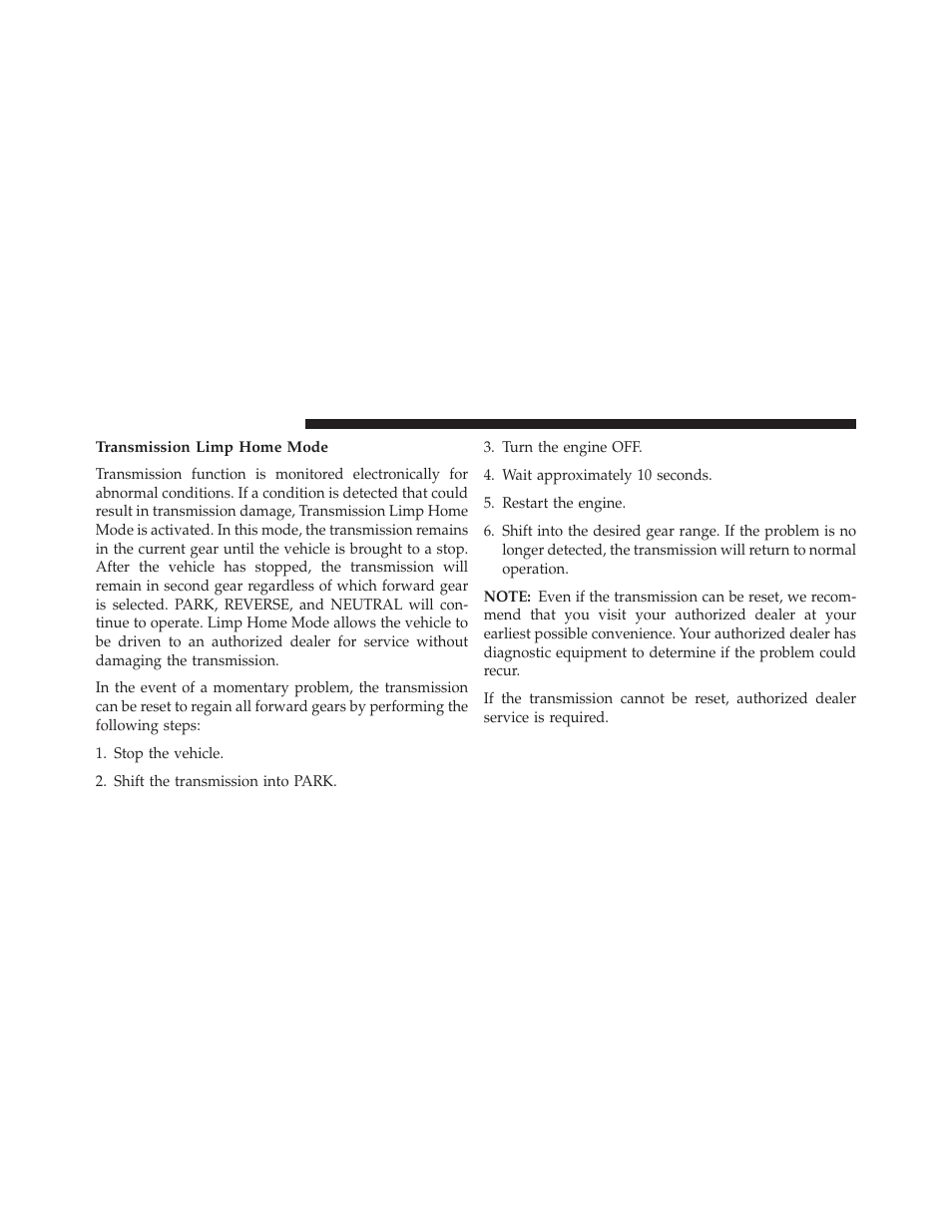 Transmission limp home mode | Dodge 2013 Challenger SRT8 User Manual | Page 312 / 512